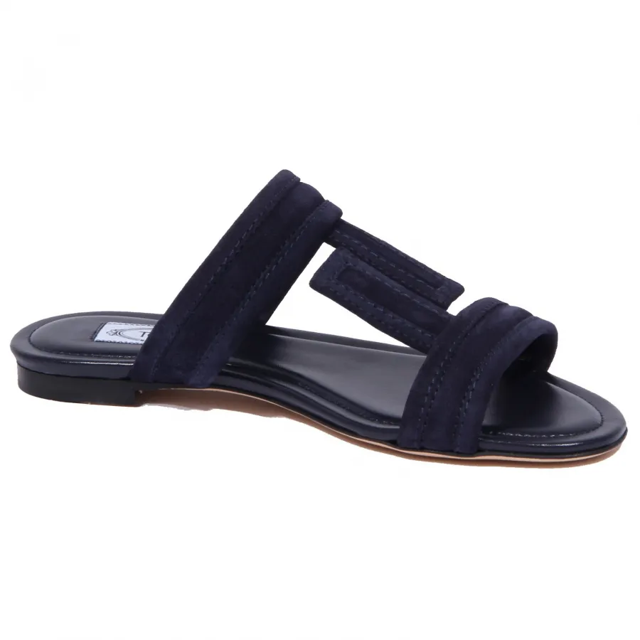 1729J sandalo donna dark blue TOD’S scarpe suede shoe woman
