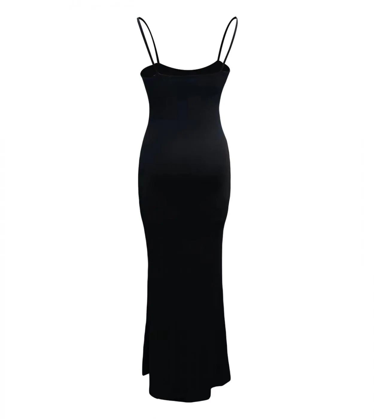 Abito da donna senza maniche lungo aderente a coda di pesce Elegante abito da cocktail party in tinta unita con cinturino per sp