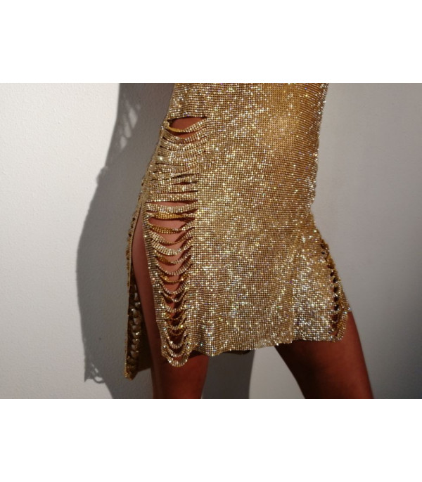 Abito grip strass