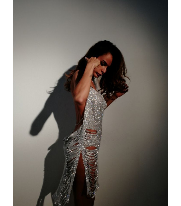 Abito grip strass