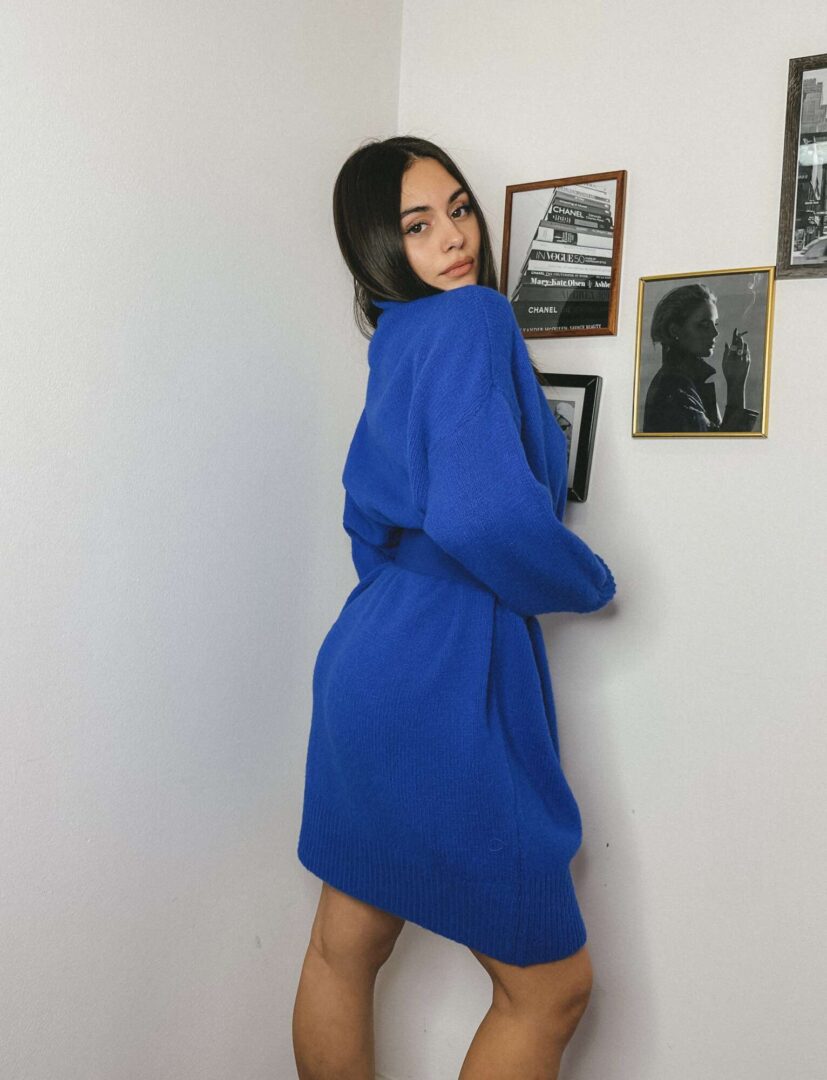 Abito Maglia Blu Royal