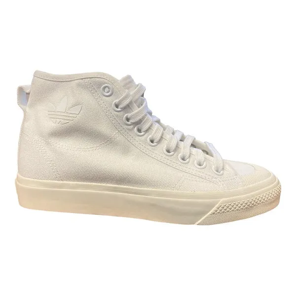 Adidas Originals scarpa sneakers alta in tela da uomo Nizza Hi H01110 bianco