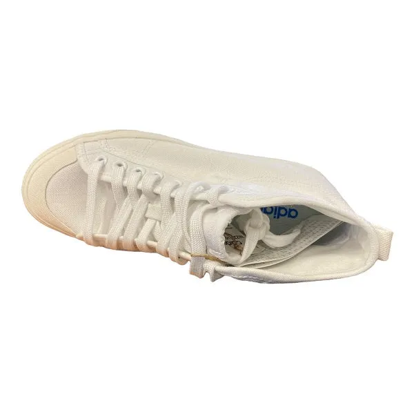 Adidas Originals scarpa sneakers alta in tela da uomo Nizza Hi H01110 bianco
