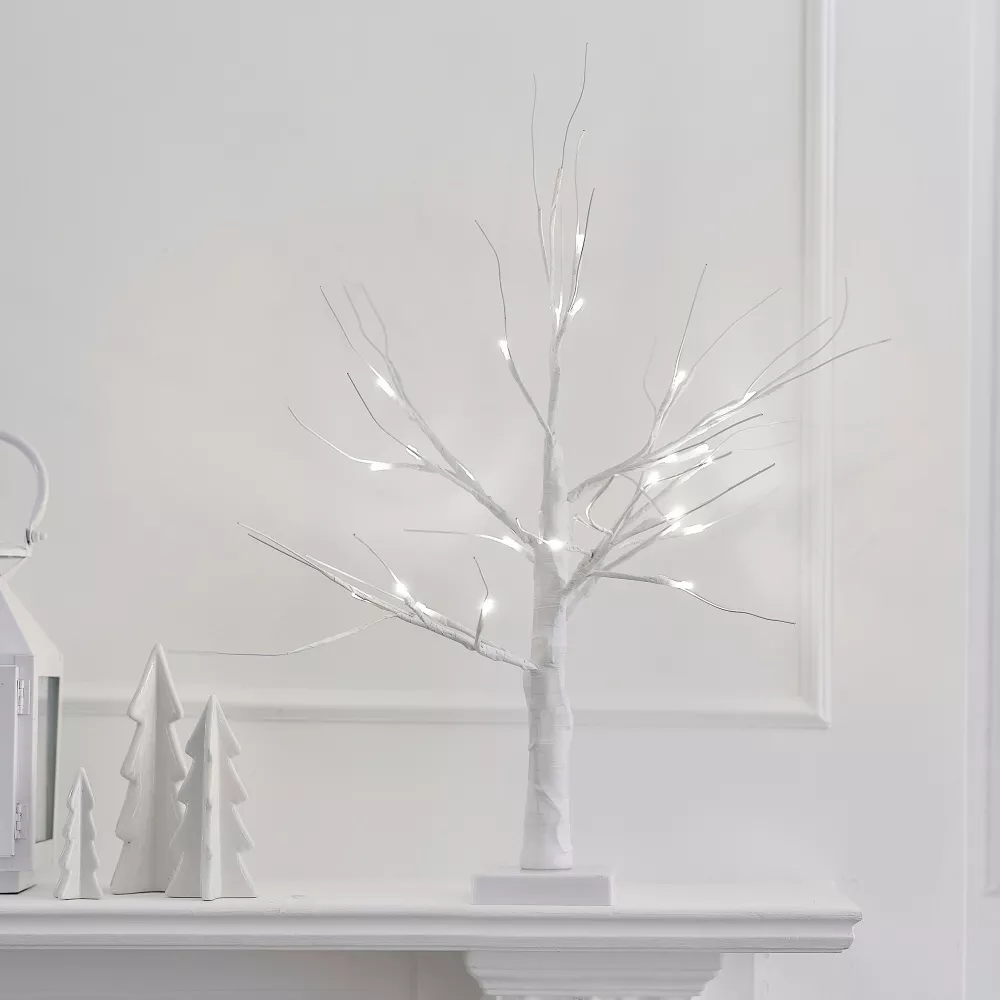 Albero luminoso in bianco 40cm