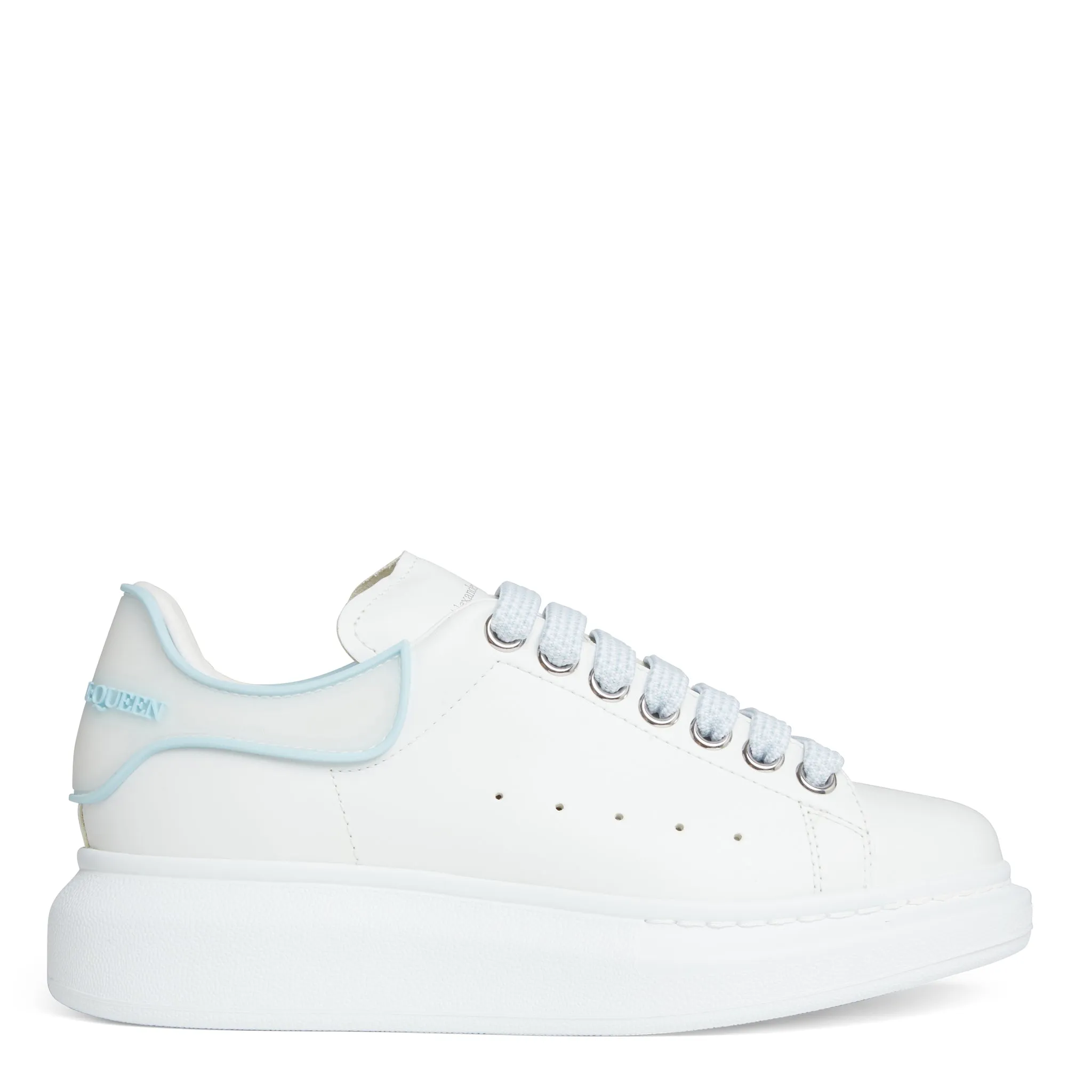 ALEXANDER MCQUEEN  Sneakers oversize in pelle bianca