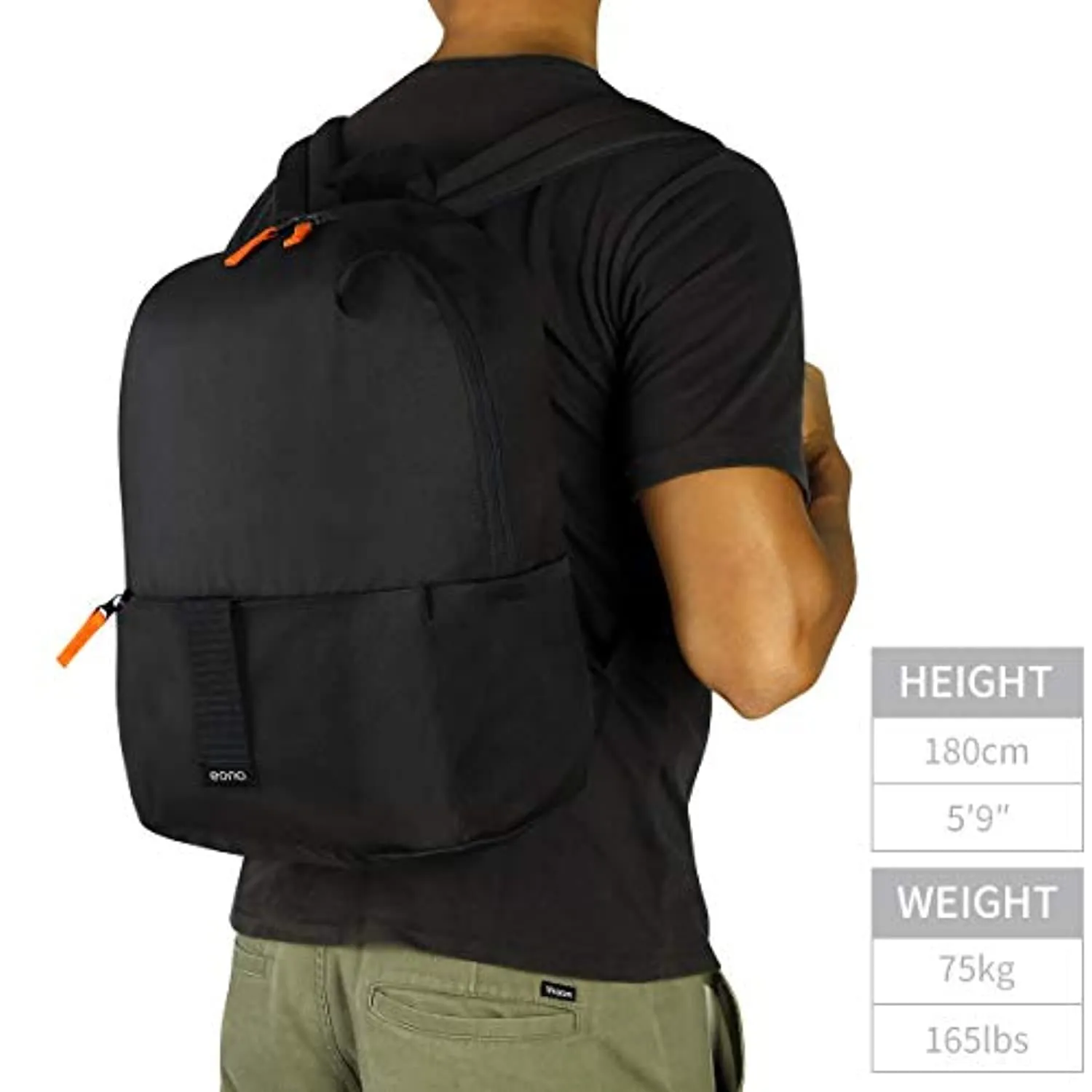 Amazon Brand - Eono Zaino Ultraleggero per Donna Uomo, Capacità 20 L, Zaino Classico Multiuso per Scuola, Escursioni, Campeggio,