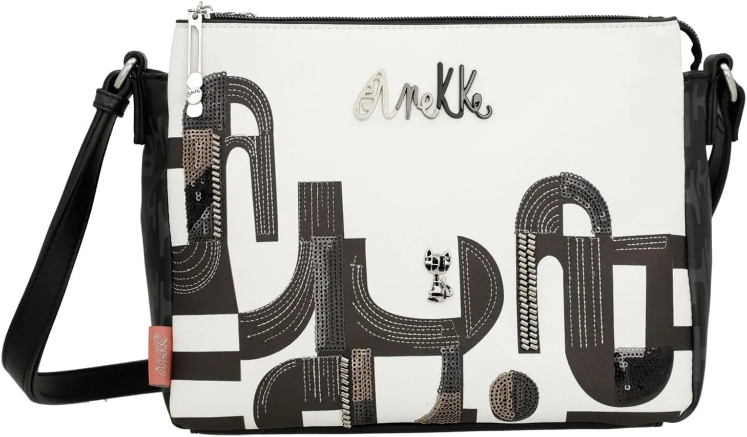 ANEKKE Borsa a Tracolla Donna - Nero/bianco modello 38863-184