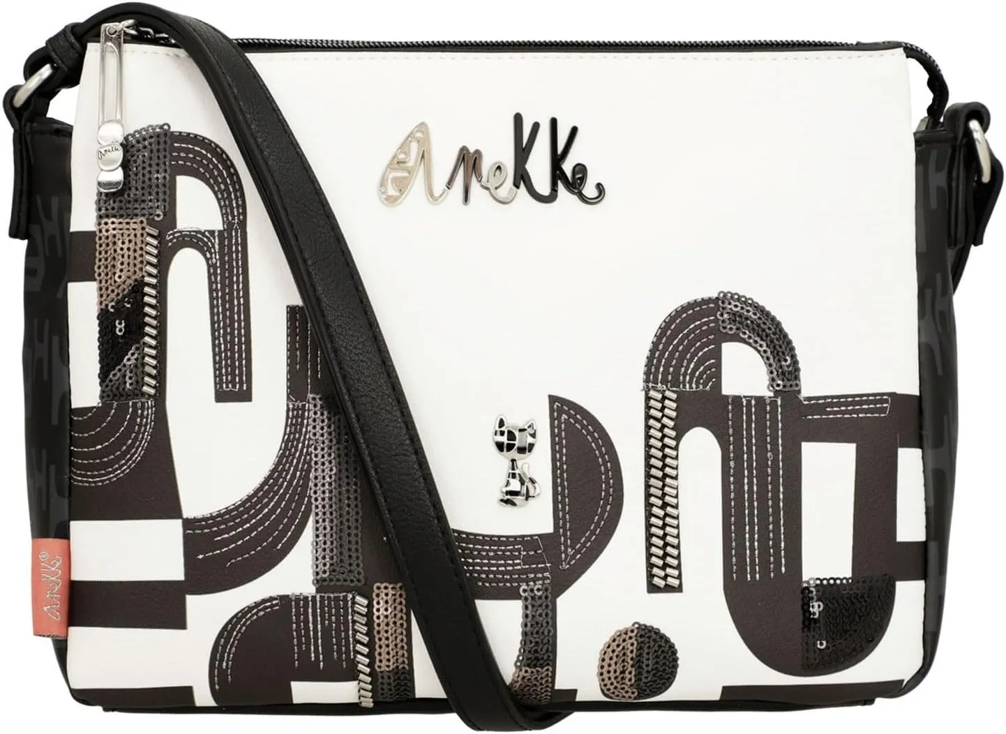 ANEKKE Borsa a Tracolla Donna - Nero/bianco modello 38863-184