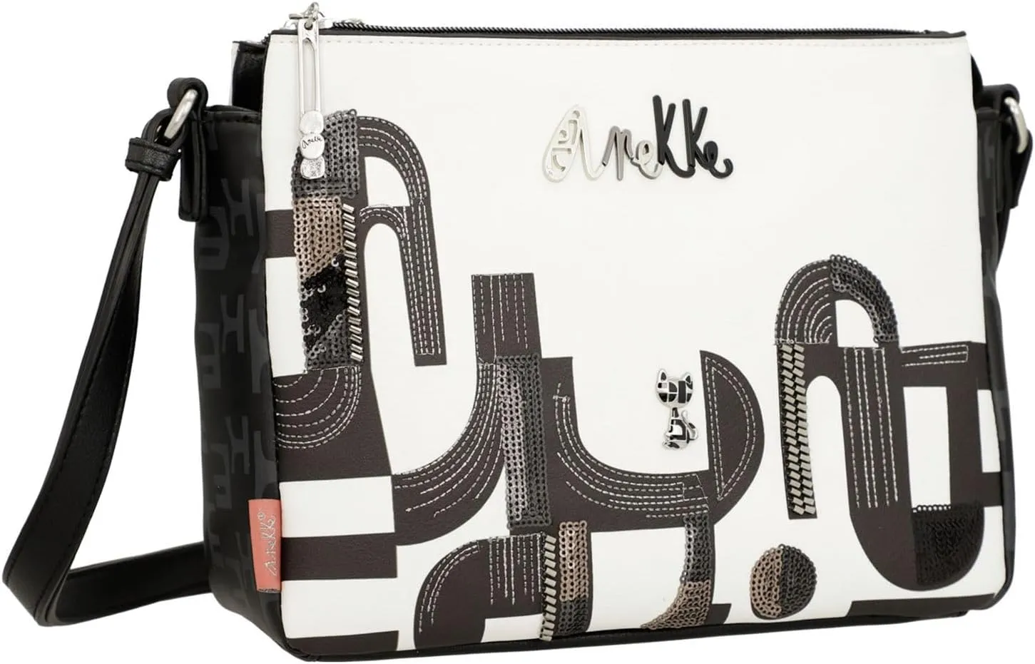 ANEKKE Borsa a Tracolla Donna - Nero/bianco modello 38863-184