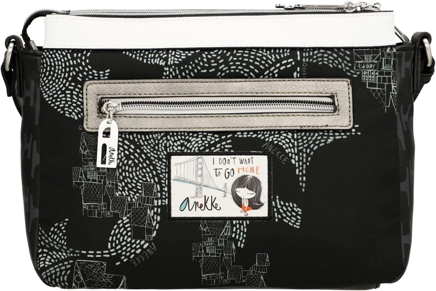 ANEKKE Borsa a Tracolla Donna - Nero/bianco modello 38863-184
