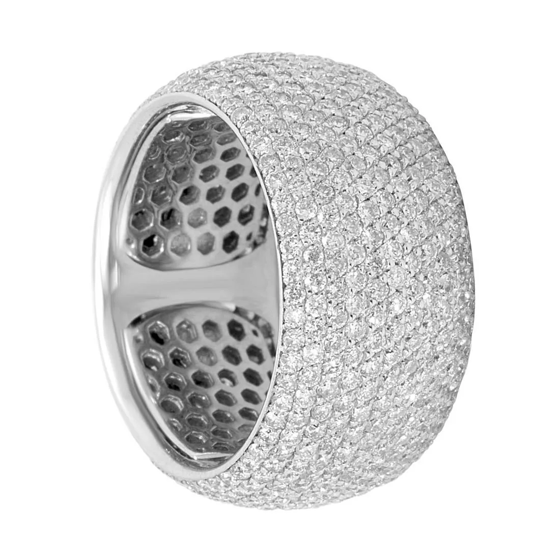 Anello Eternity in oro bianco con diamanti ct 4.00