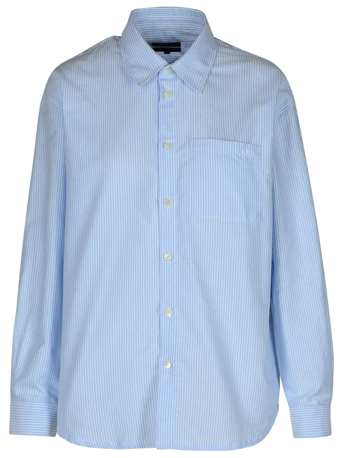 A.P.C. Camicia di cotone azzurra fidanzato