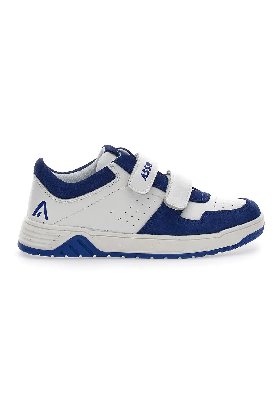   ASSO Sneakers basse Asso 13141 Bianche e Blu con sottopiede in pelle