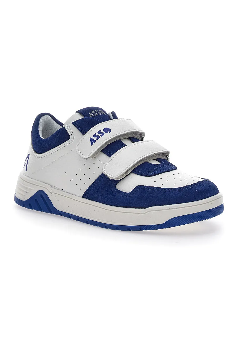   ASSO Sneakers basse Asso 13141 Bianche e Blu con sottopiede in pelle