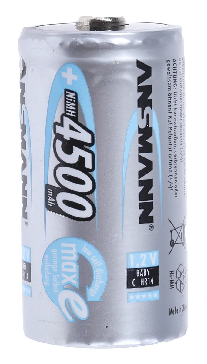 Batterie C ricaricabili Ansmann, 1.2V, 4.5Ah, NiMH, terminale Standard