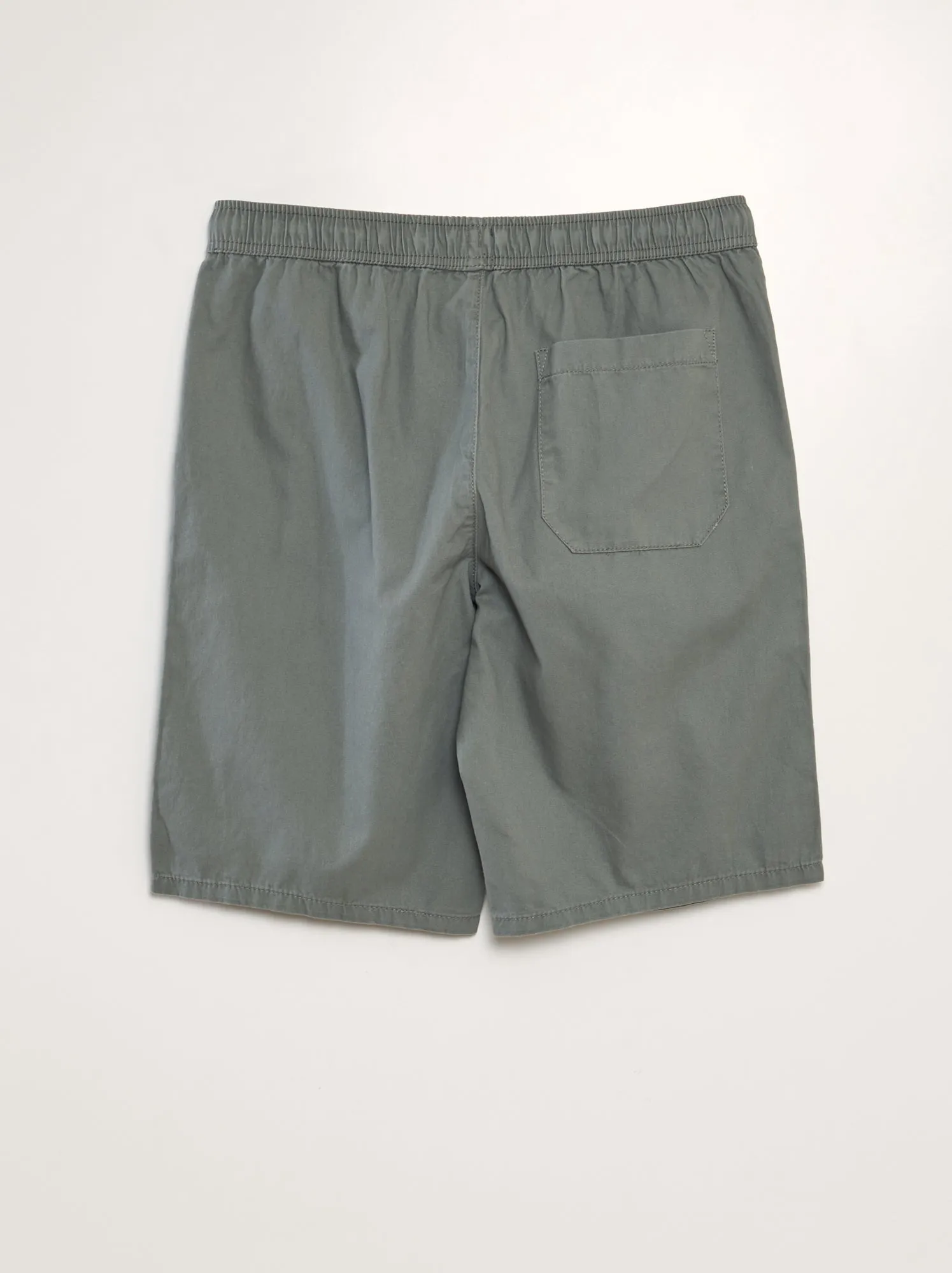 Bermuda chino con vita elasticizzata - VERDE