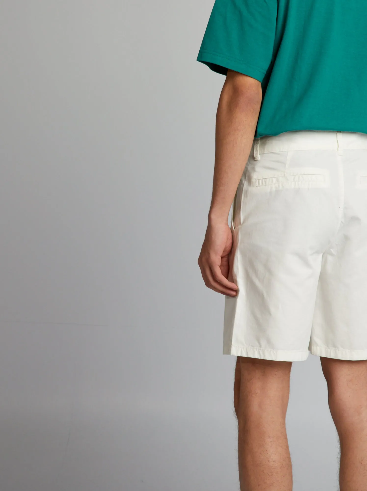 Bermuda chino in twill - BIANCO