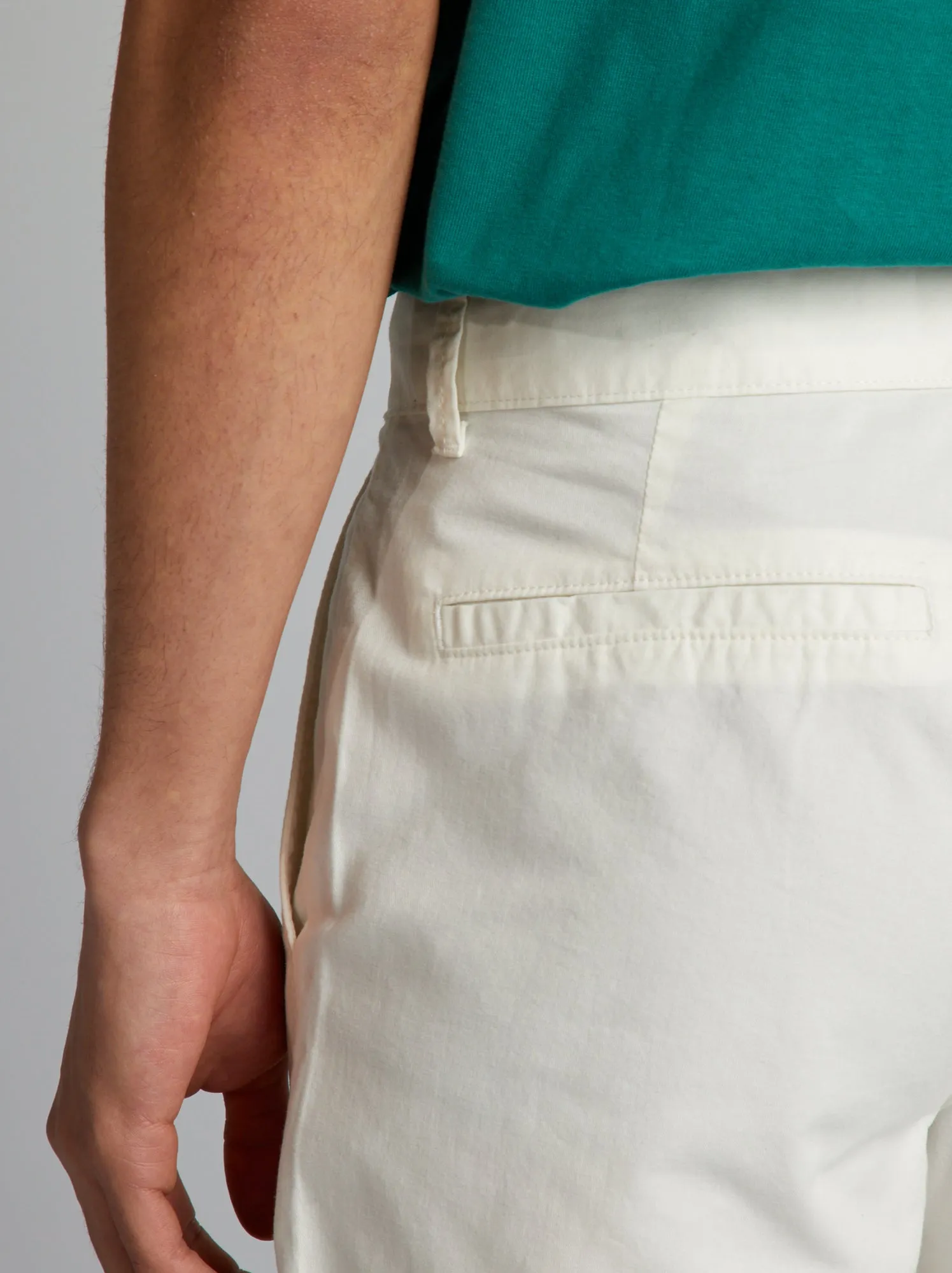 Bermuda chino in twill - BIANCO
