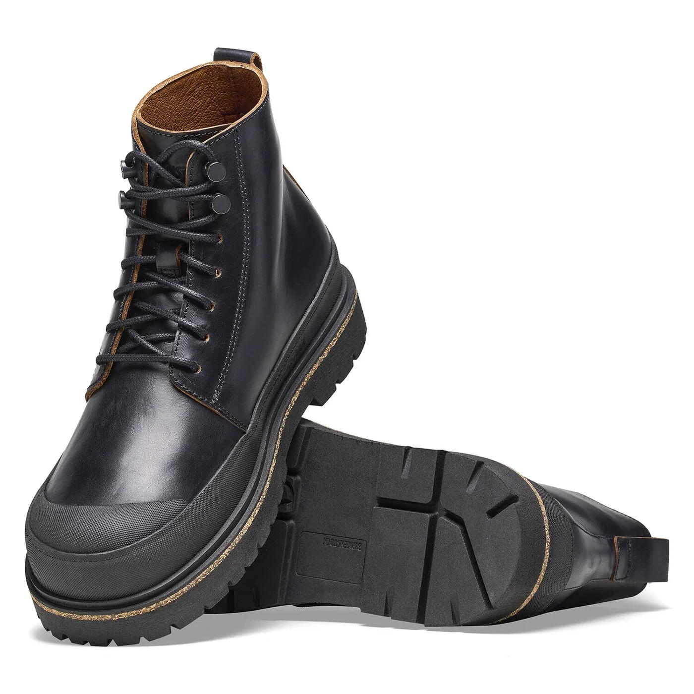 Birkenstock Prescott Lace Men black, Pull Up Leather Boots - Stivaletti Stringati Uomo Neri    
