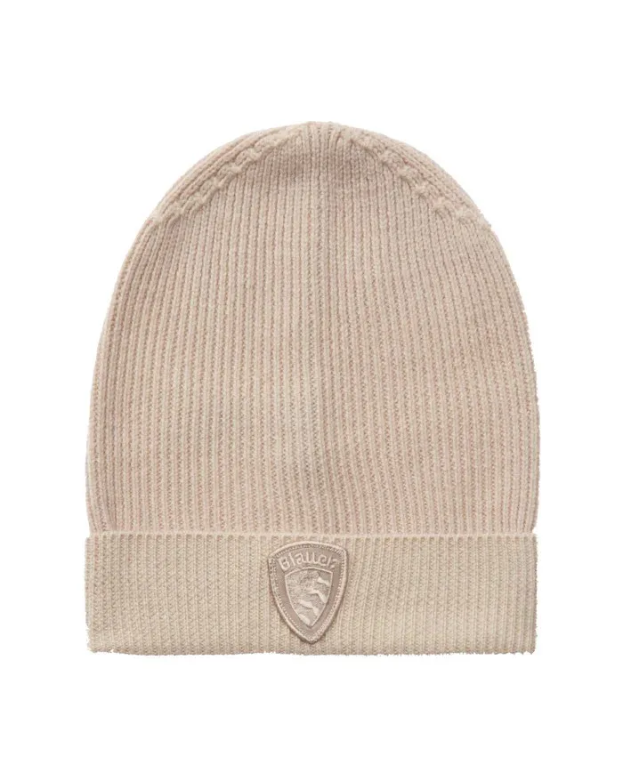 BLAUER Berretto Uomo A05413 005794 A-EE Cappello Risvolto Lana 103 BIANCO GARZA