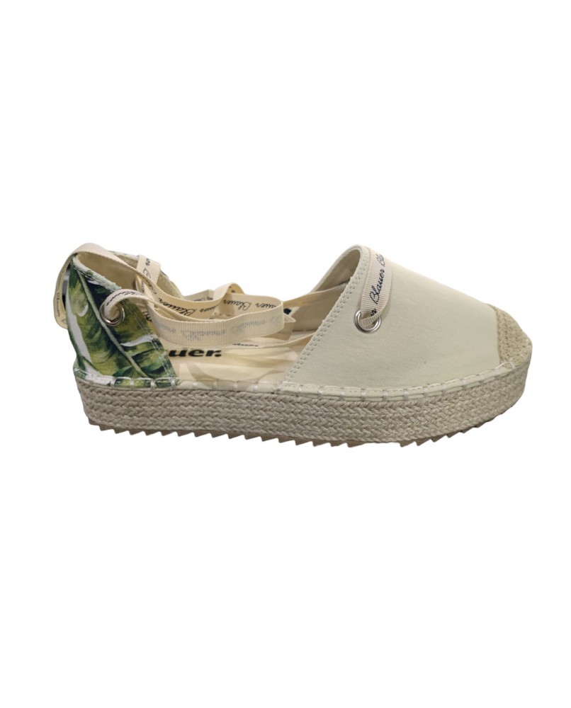 BLAUER SPRING scarpe espadrilles schiava floreal donna canvas corda