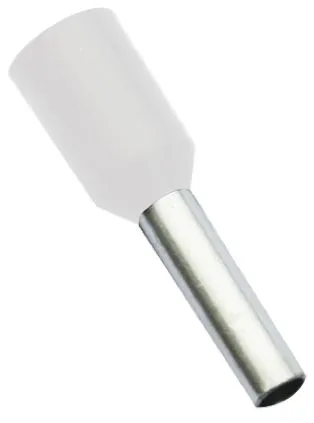Boccola a crimpare RS PRO, Isolato, Bianco, lunghezza pin 8mm, filo max 0.5mm², 22AWG