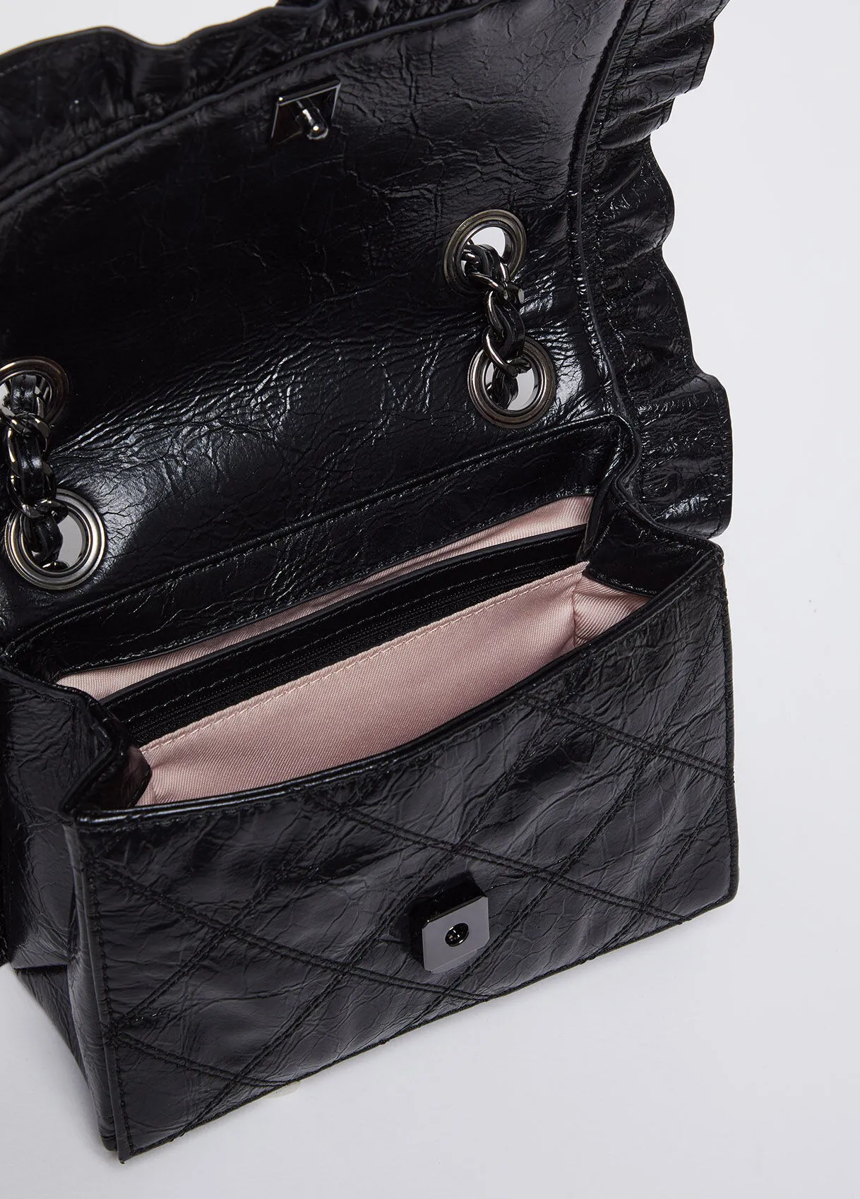 Borsa a tracolla glossy matelassé
