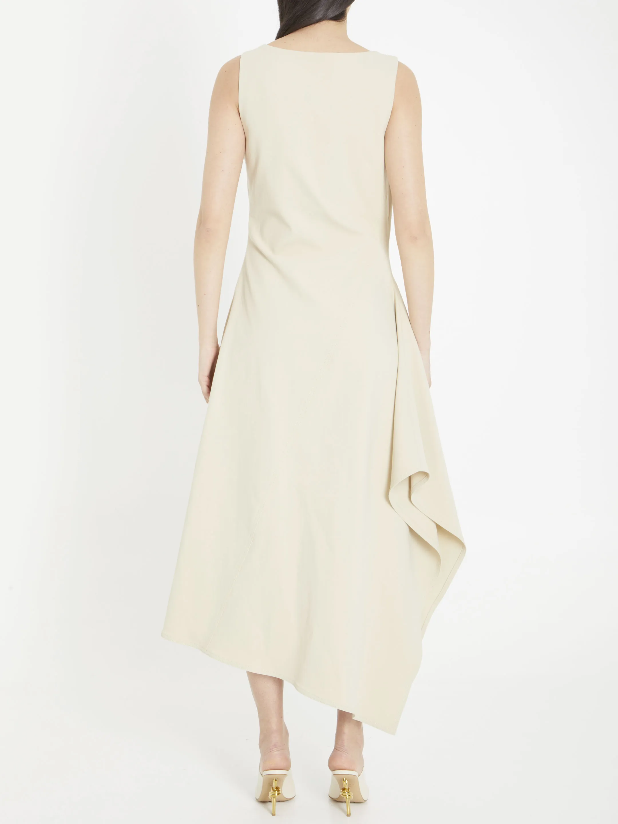 BOTTEGA VENETA    Abito in cotone beige