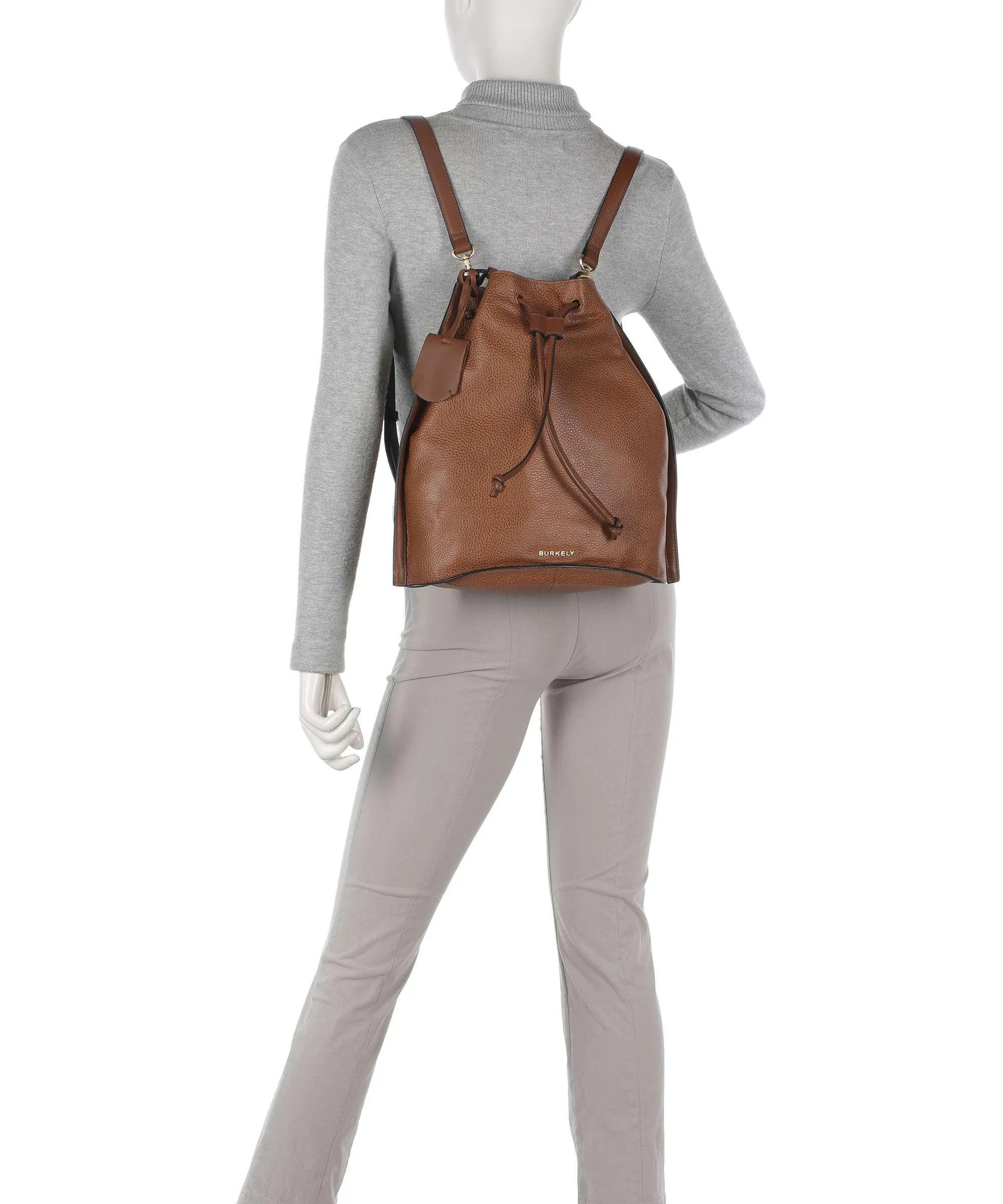  Burkely Keen Keira Borsa a zainetto pelle granulata cognac  