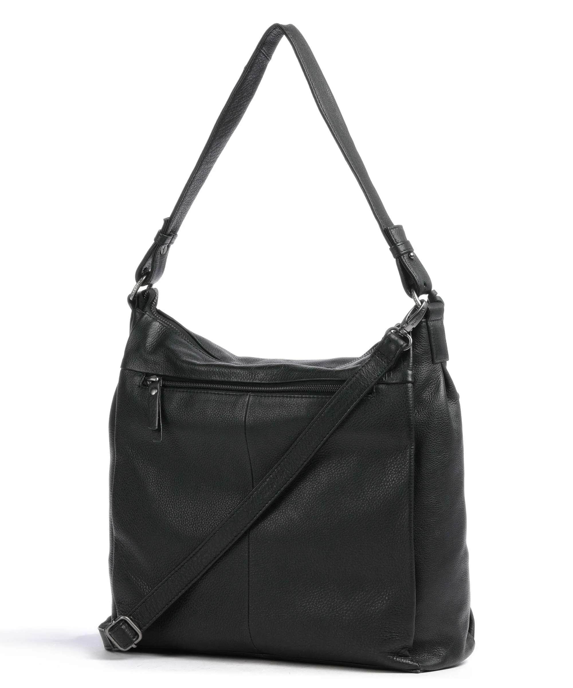 Burkely Lush Lucy Borsa hobo pelle granulata nero  