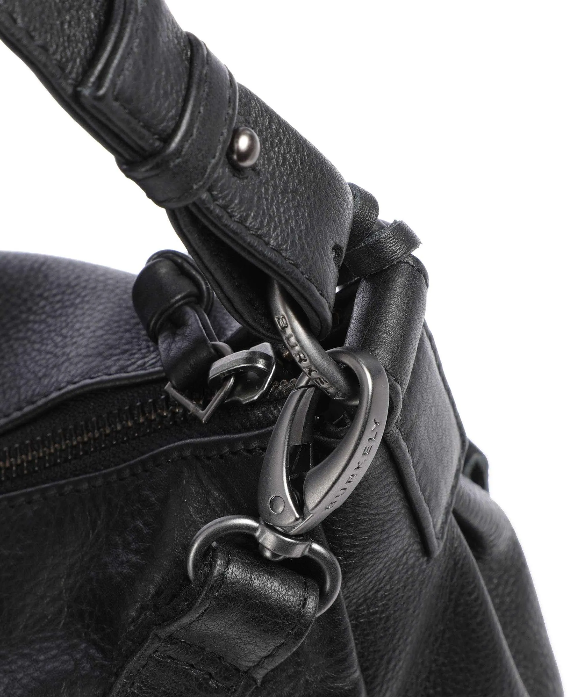  Burkely Lush Lucy Borsa hobo pelle granulata nero  