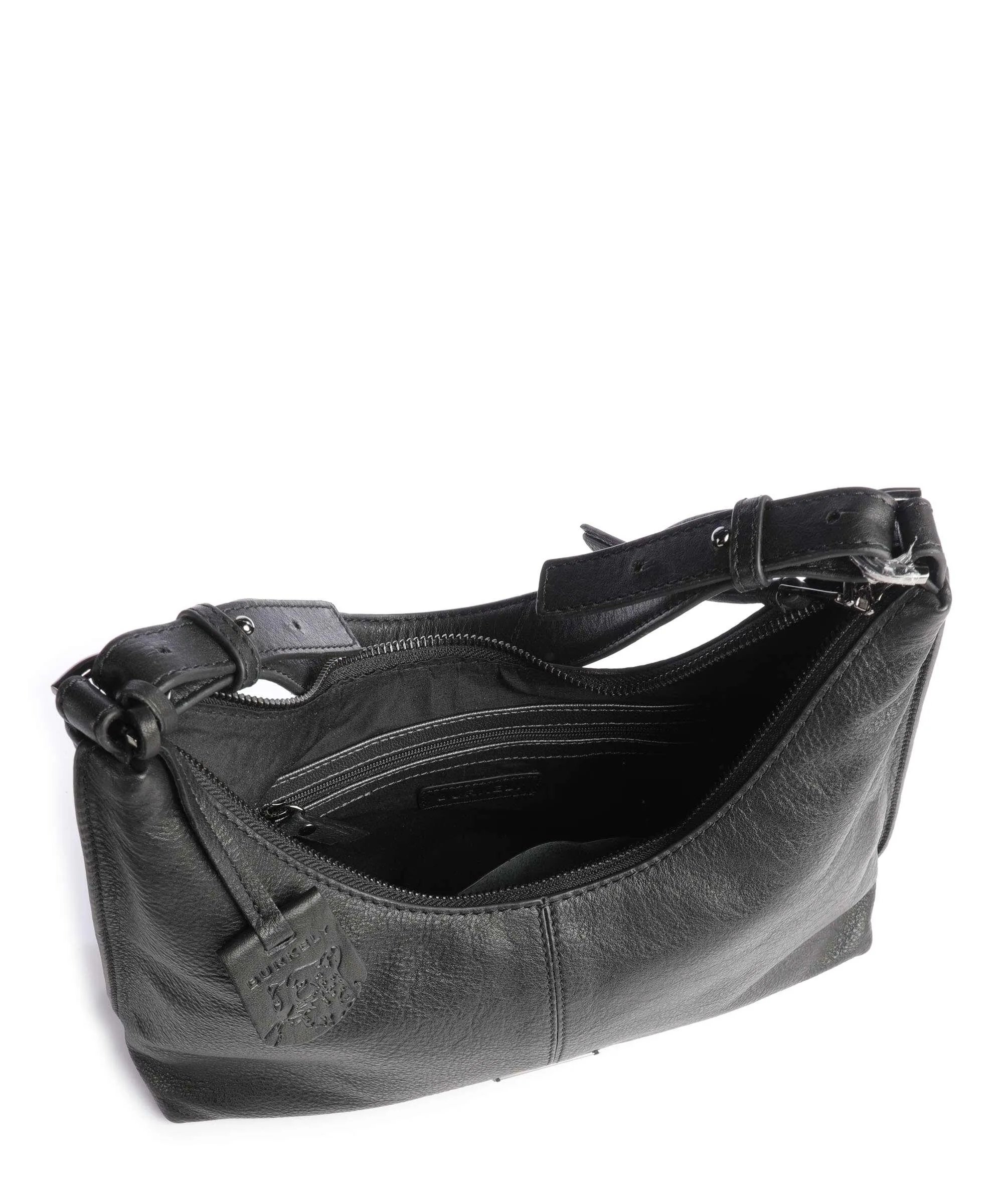  Burkely Mystic Maeve Borsa a spalla pelle granulata nero  