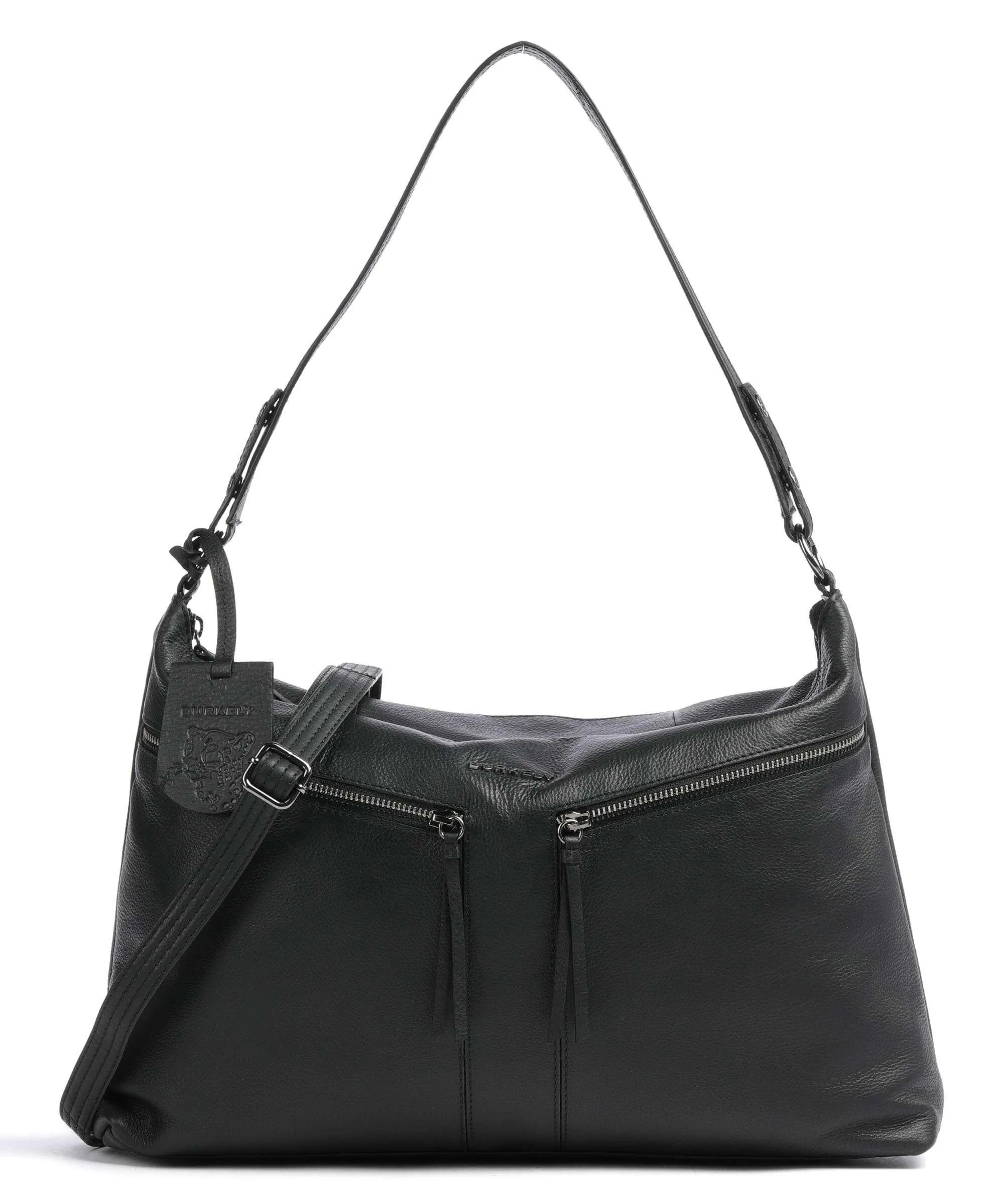  Burkely Rock Ruby Borsa hobo pelle granulata nero  