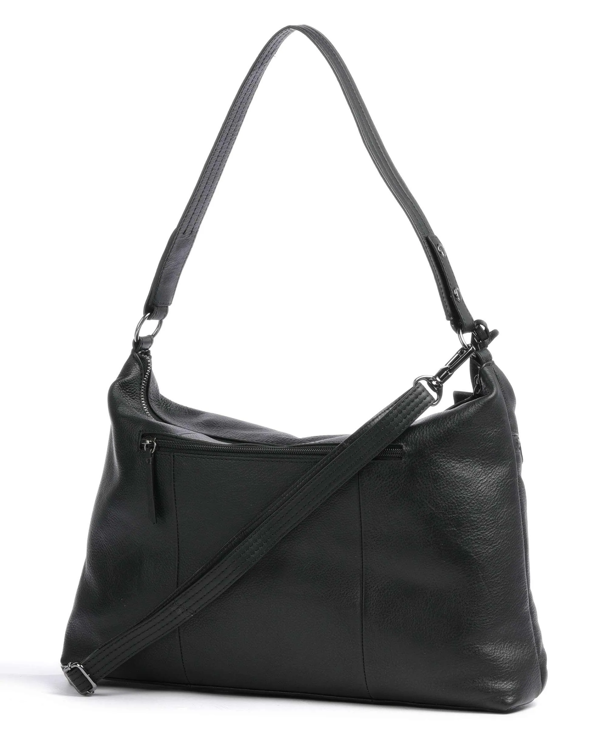  Burkely Rock Ruby Borsa hobo pelle granulata nero  
