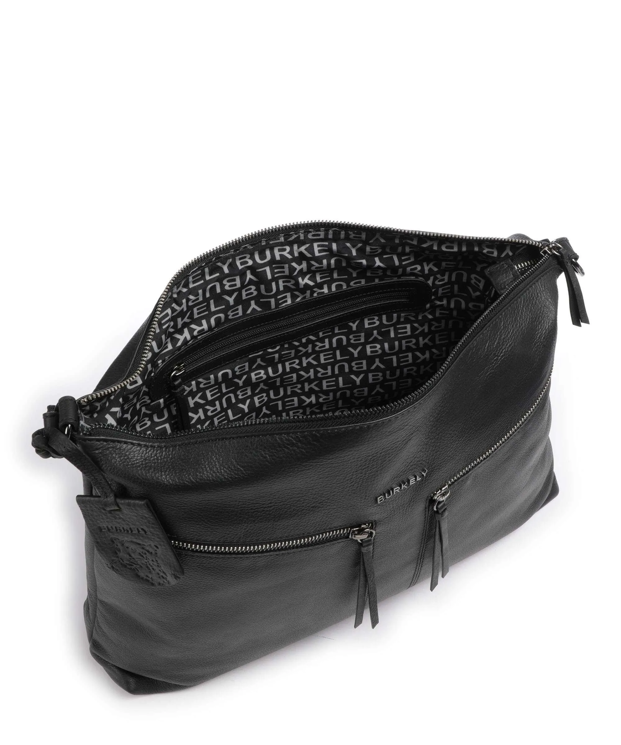  Burkely Rock Ruby Borsa hobo pelle granulata nero  