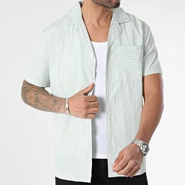Camicia a maniche corte verde chiaro
