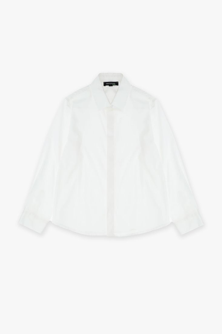 Camicia bambino monocolour con colletto classico
