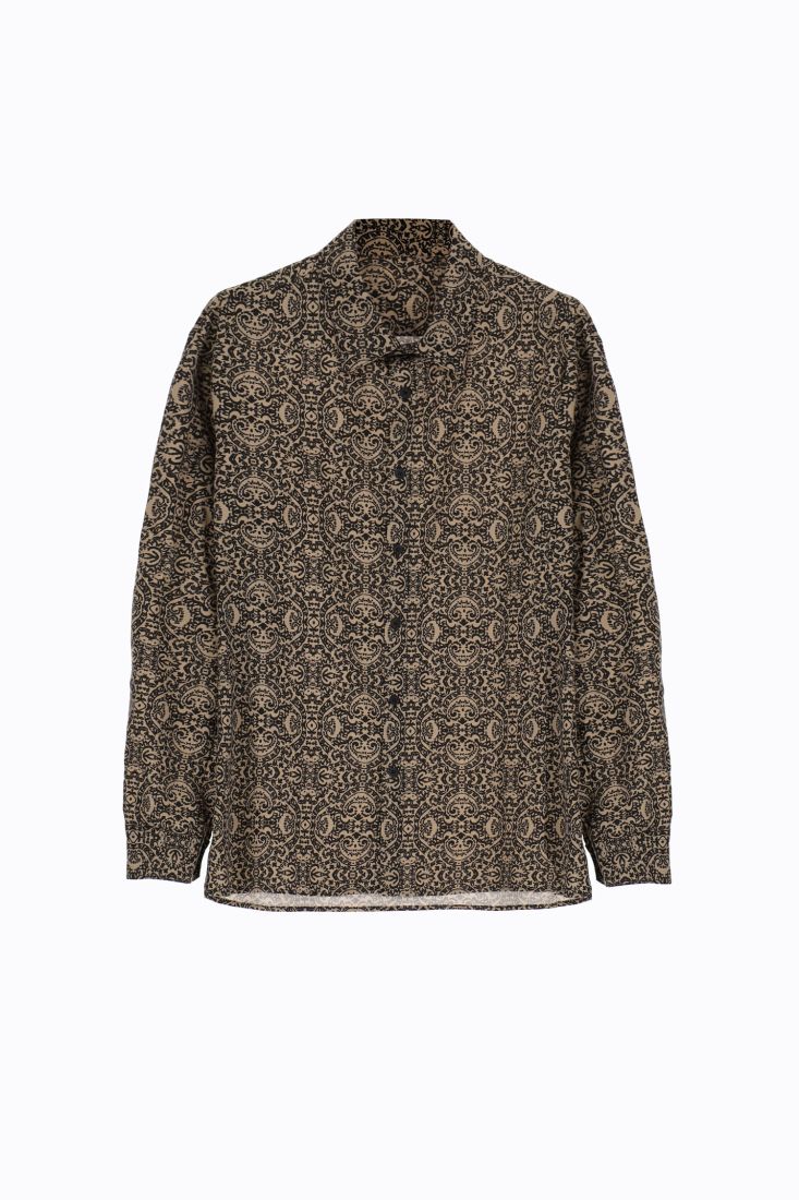 Camicia fantasia barocca con colletto classico