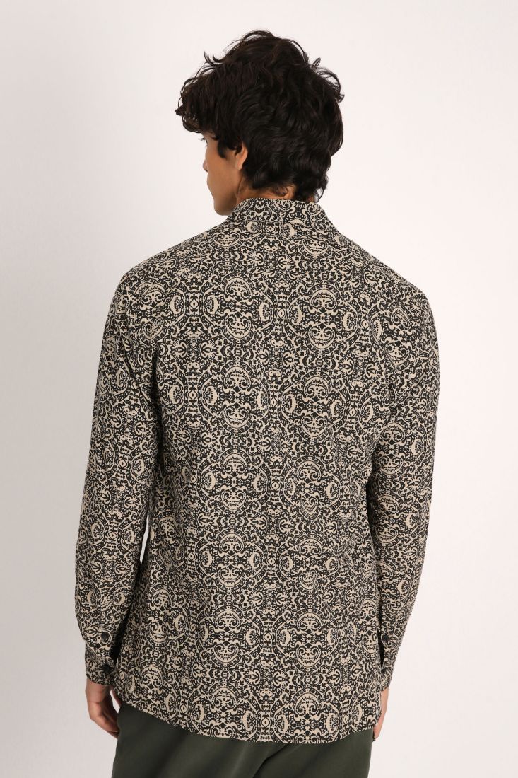 Camicia fantasia barocca con colletto classico