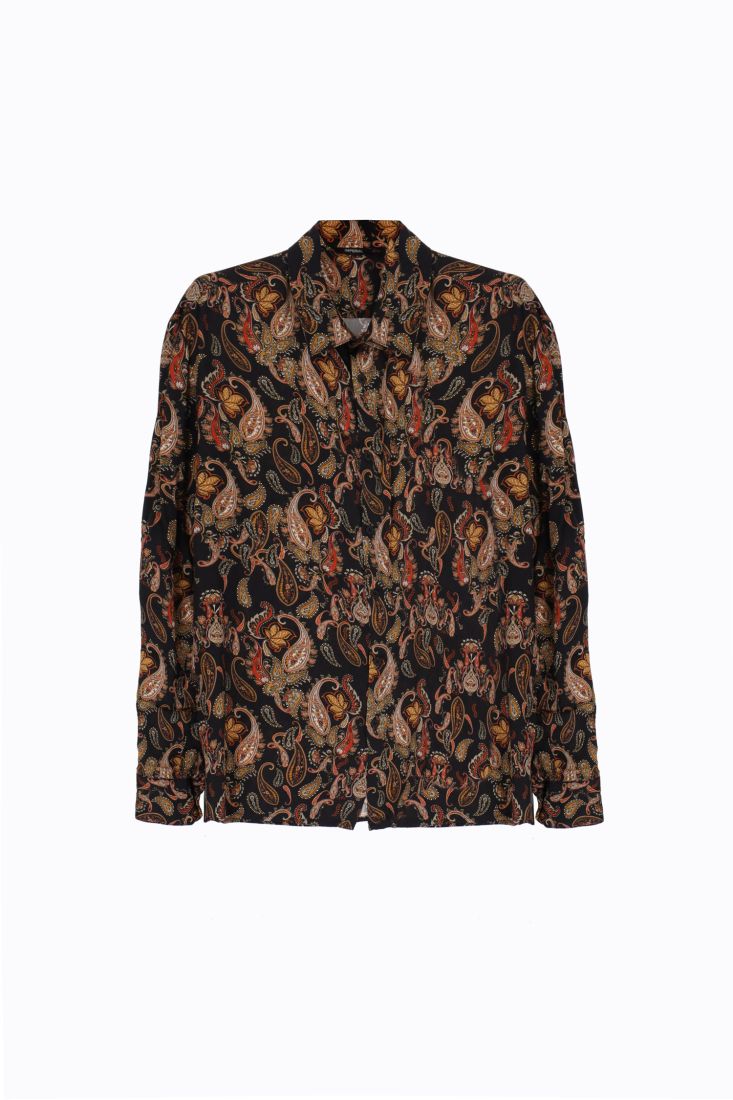 Camicia fantasia paisley con colletto classico