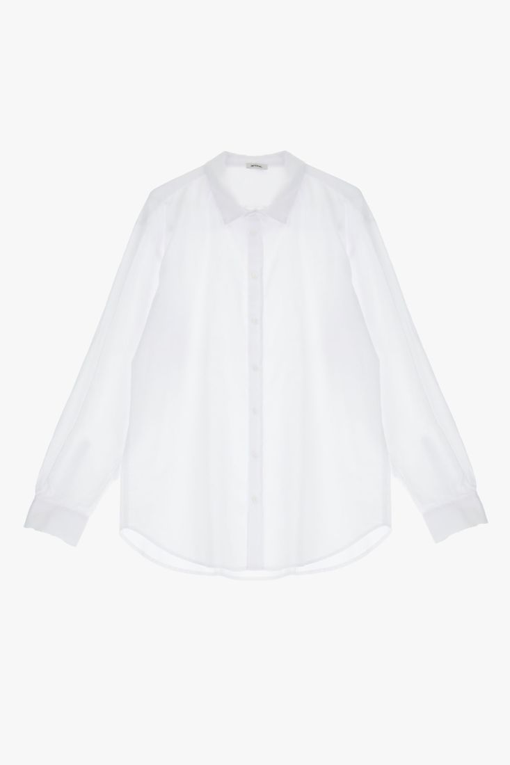 Camicia in puro cotone con colletto classico