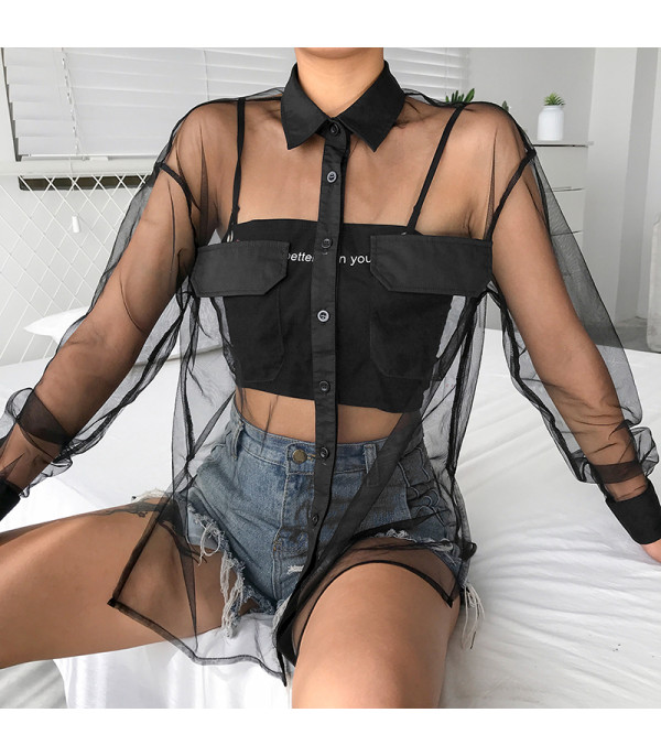 Camicia trasparente Elsha