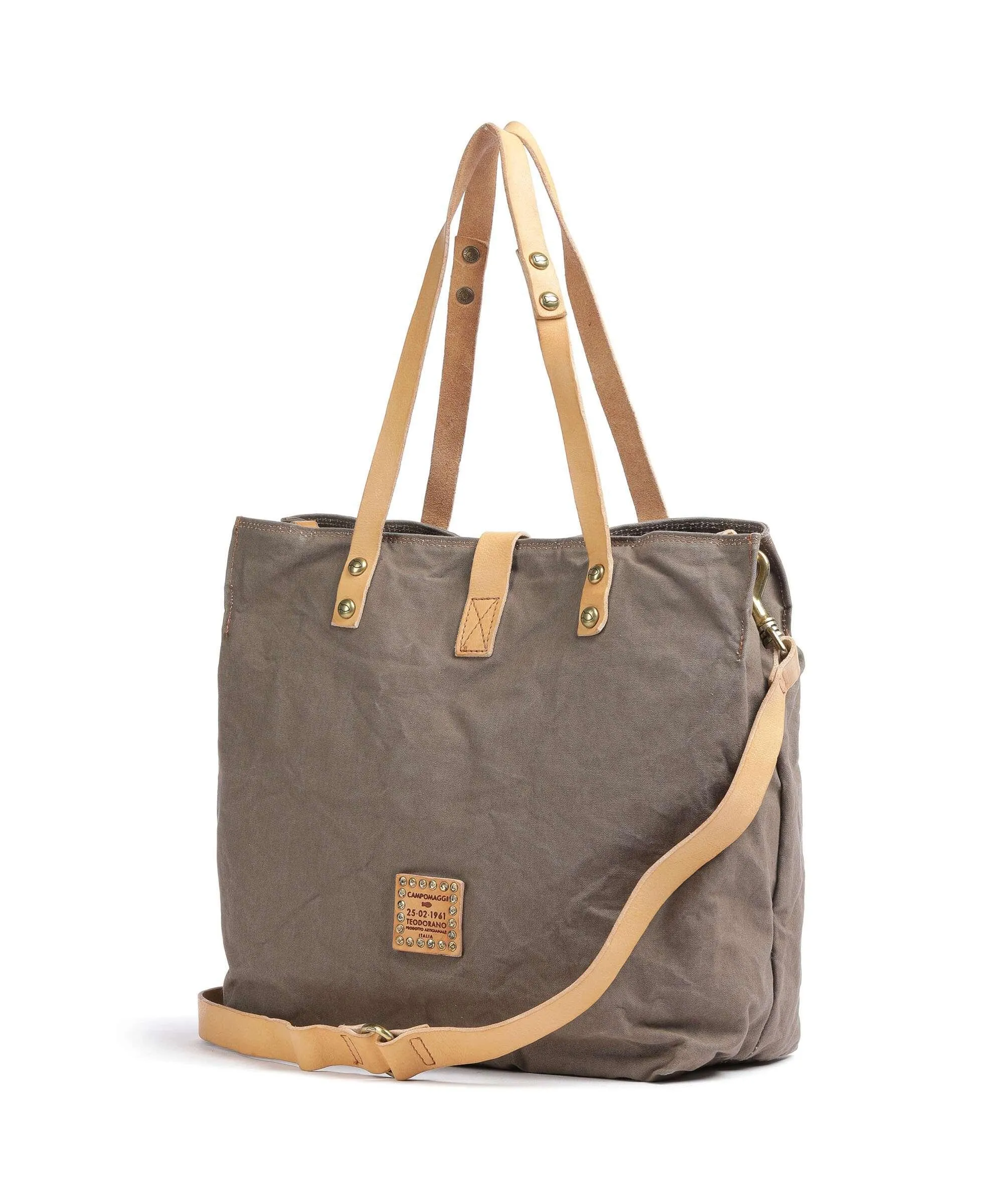  Campomaggi Borsa shopper cotone marrone  