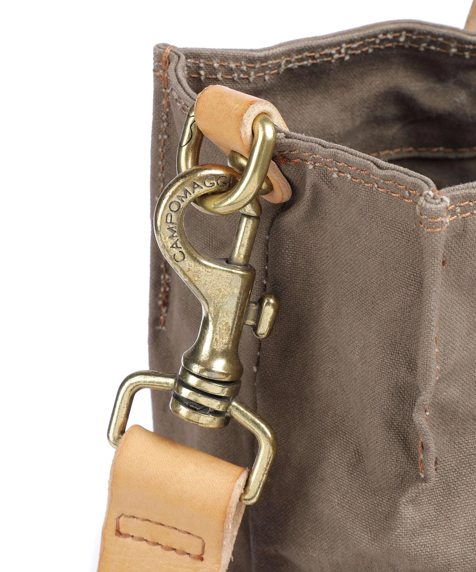  Campomaggi Borsa shopper cotone marrone  