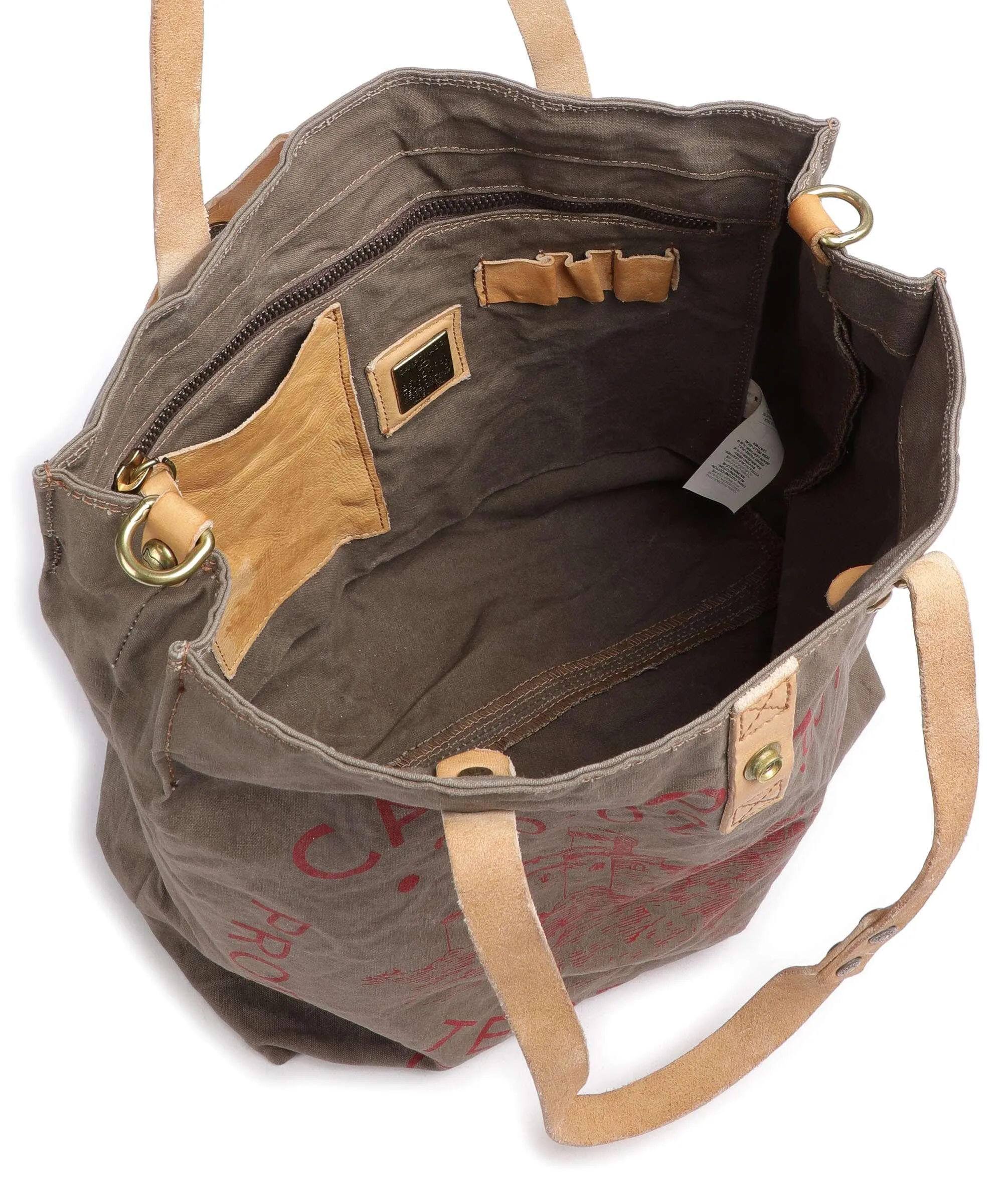  Campomaggi Borsa shopper cotone marrone  