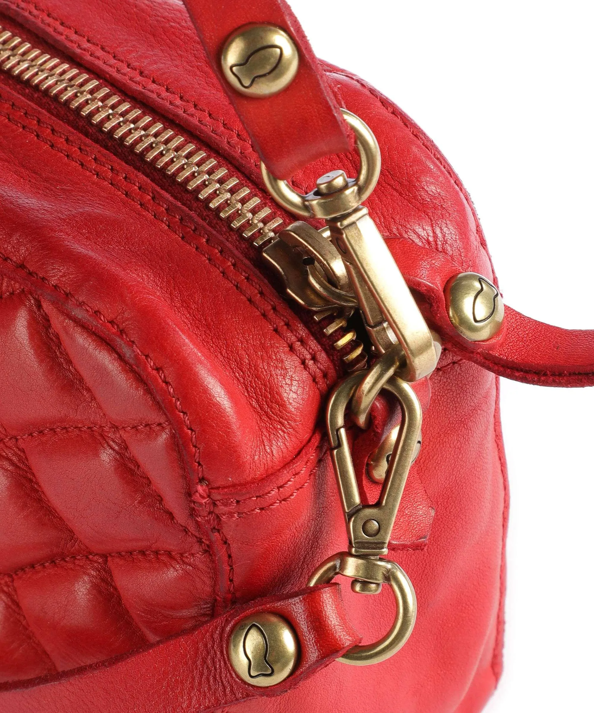  Campomaggi Prestige Borsa a spalla pelle di vacchetta grana rosso  