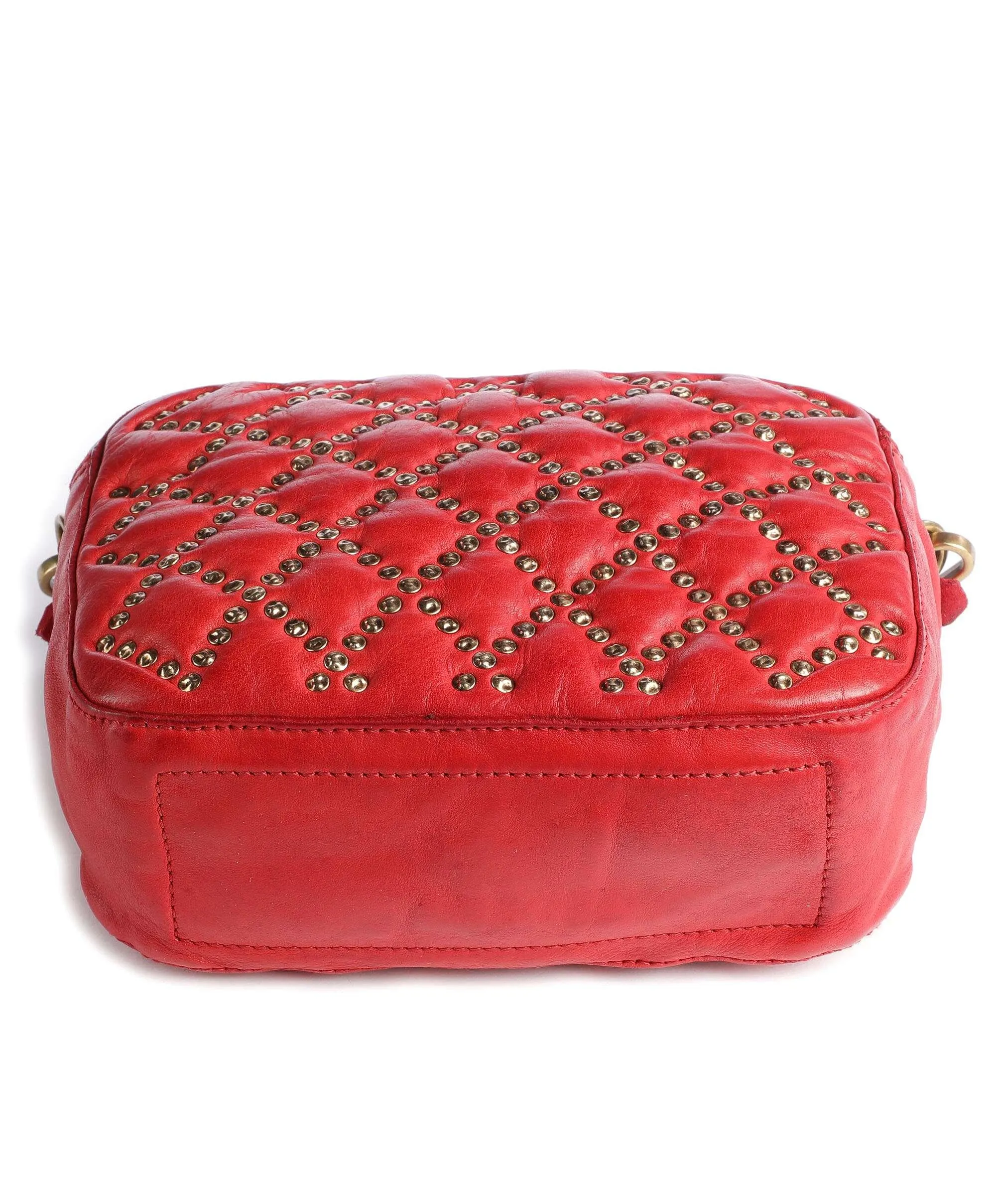  Campomaggi Prestige Borsa a spalla pelle di vacchetta grana rosso  