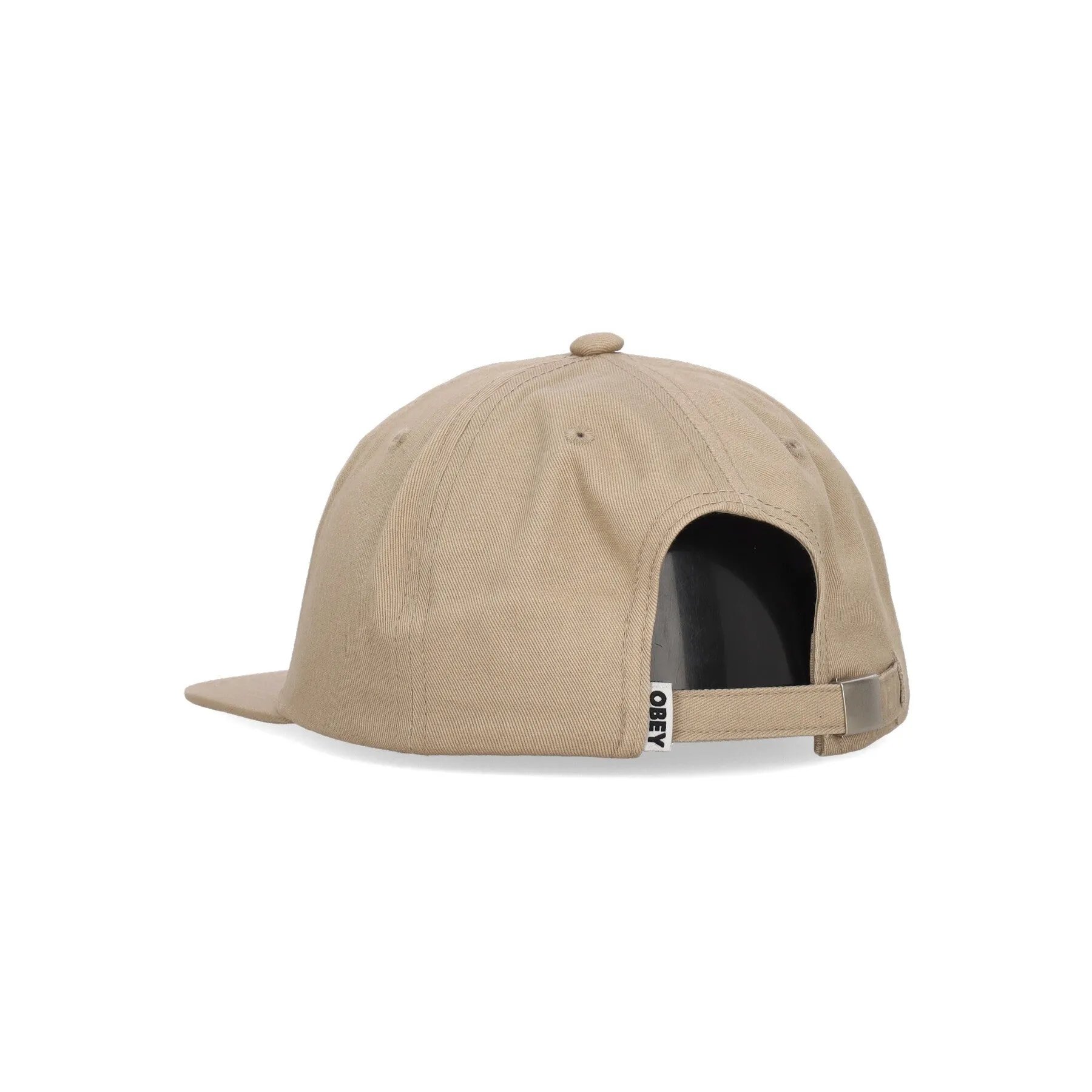 Cappellino Visiera Piatta Uomo Bold Twill 6 Panel Strapback Khaki