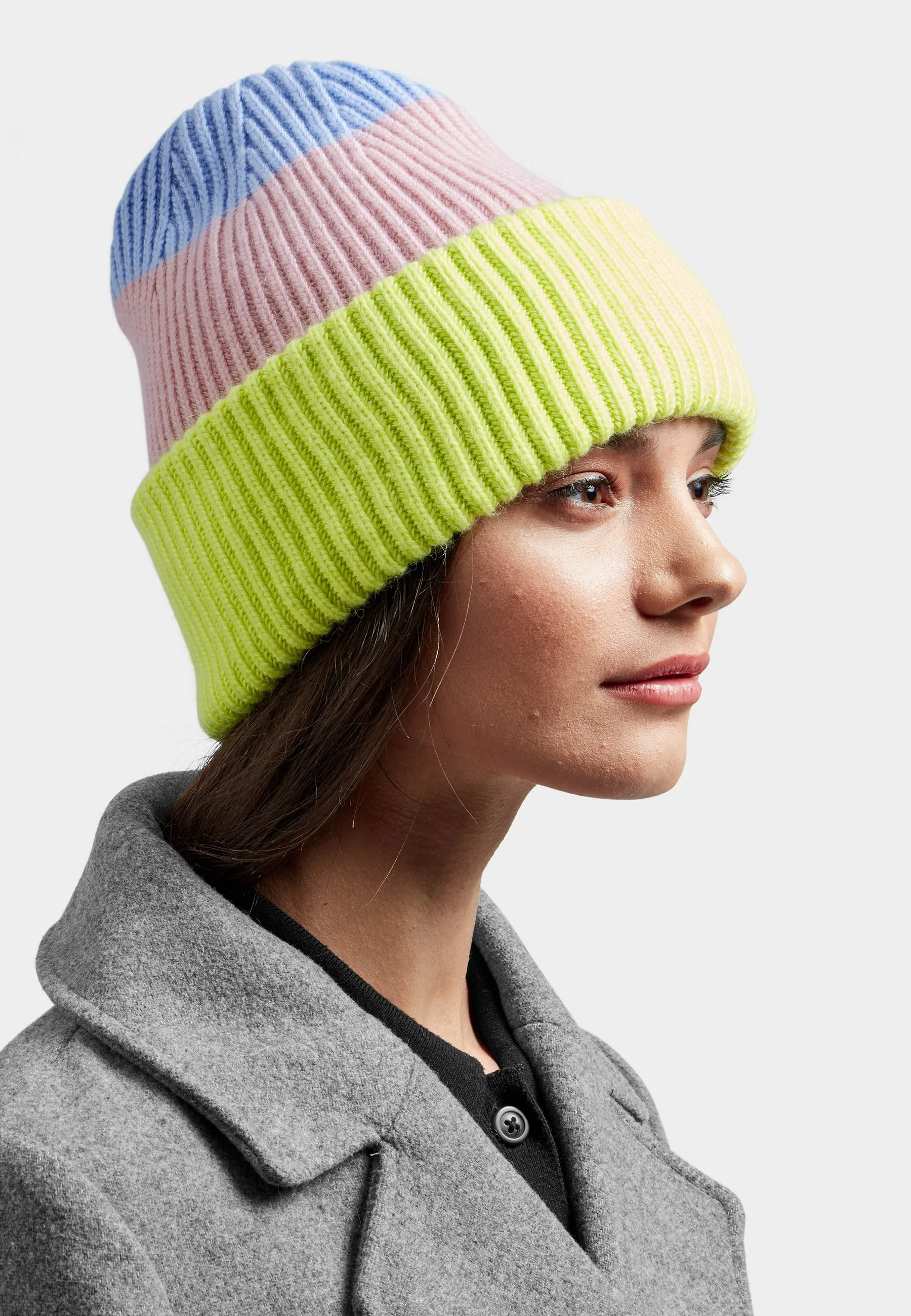 CASHMERE_STRIPPED _BEANIE - Berretto