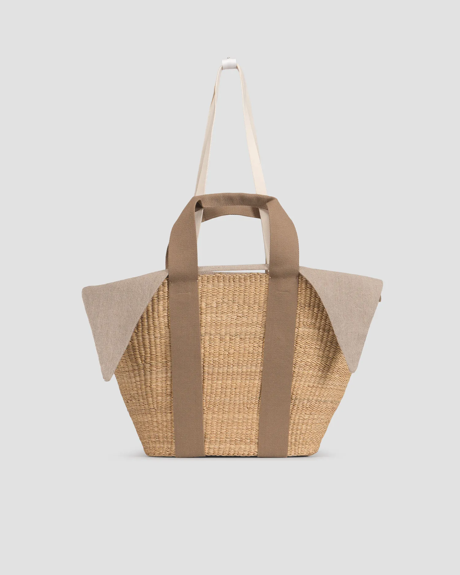 Cestino intrecciato da donna Muun Abby abbylinnbenat-beige